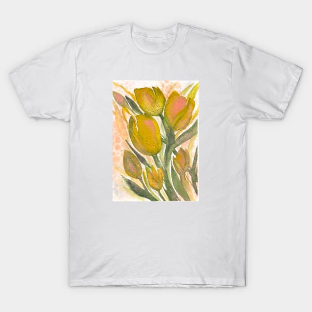 Rustic Tulips T-Shirt by Tstafford